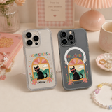 Don't Stress Black Cat iPhone Case , Samsung Case, Cute Retro Kitty Phone Cover, MagSafe Case