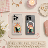 Don't Stress Black Cat iPhone Case , Samsung Case, Cute Retro Kitty Phone Cover, MagSafe Case