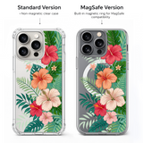Tropical Hibiscus Flower iPhone Case , Samsung Case, Botanical Summer Floral Phone Cover, MagSafe Case