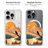 Mountain Sunset Landscape iPhone Case , Samsung Case, Nature River Scenic Phone Cover, MagSafe Case