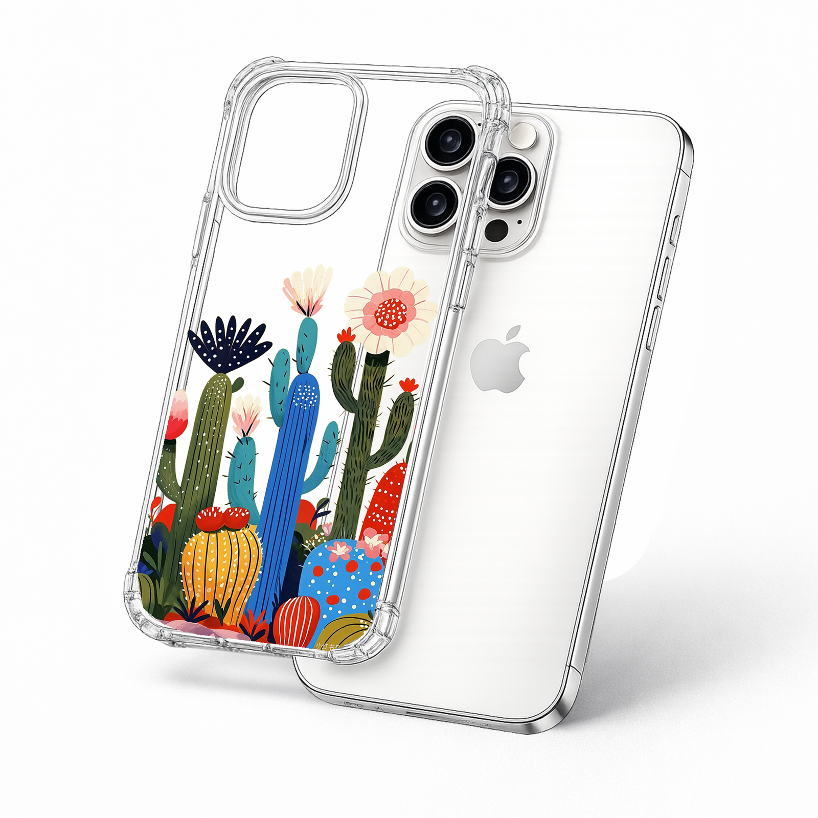 Colorful Cactus Garden iPhone Case , Samsung Case, Cute Desert Botanical Phone Cover, MagSafe Case