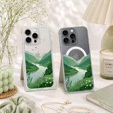 Green Valley River Landscape iPhone Case , Samsung Case, Peaceful Nature Phone Cover, MagSafe Case