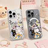 Kawaii Cute Cat Collage iPhone Case , Samsung Case, Cartoon Kitty Phone Cover, MagSafe Case
