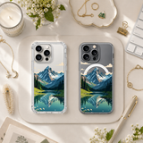 Mountain Lake Reflection iPhone Case , Samsung Case, Scenic Nature Landscape Phone Cover, MagSafe Case