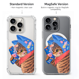 Cool Cat Astronaut iPhone Case , Samsung Case, Cute Gamer Kitty Phone Cover, MagSafe Case