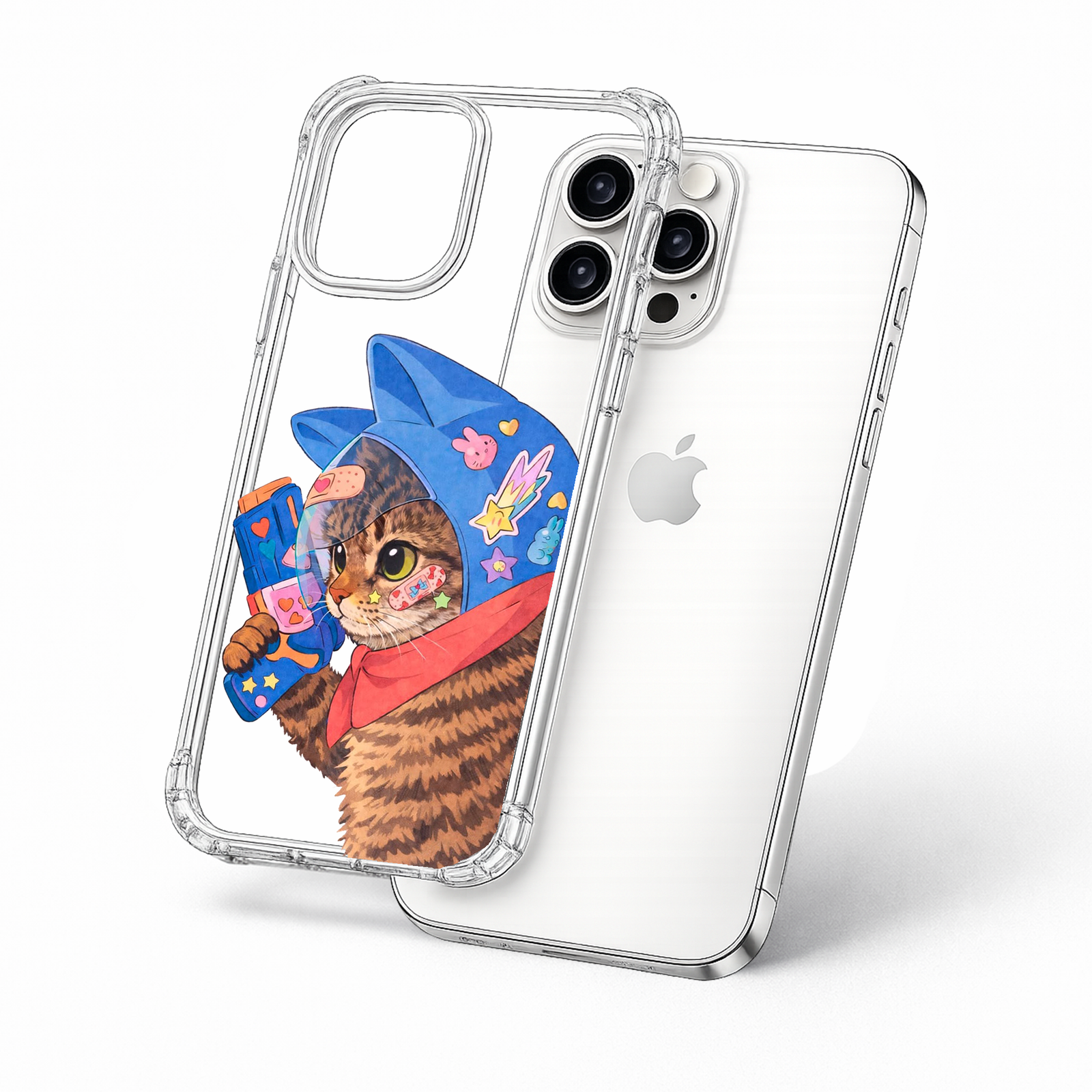 Cool Cat Astronaut iPhone Case , Samsung Case, Cute Gamer Kitty Phone Cover, MagSafe Case