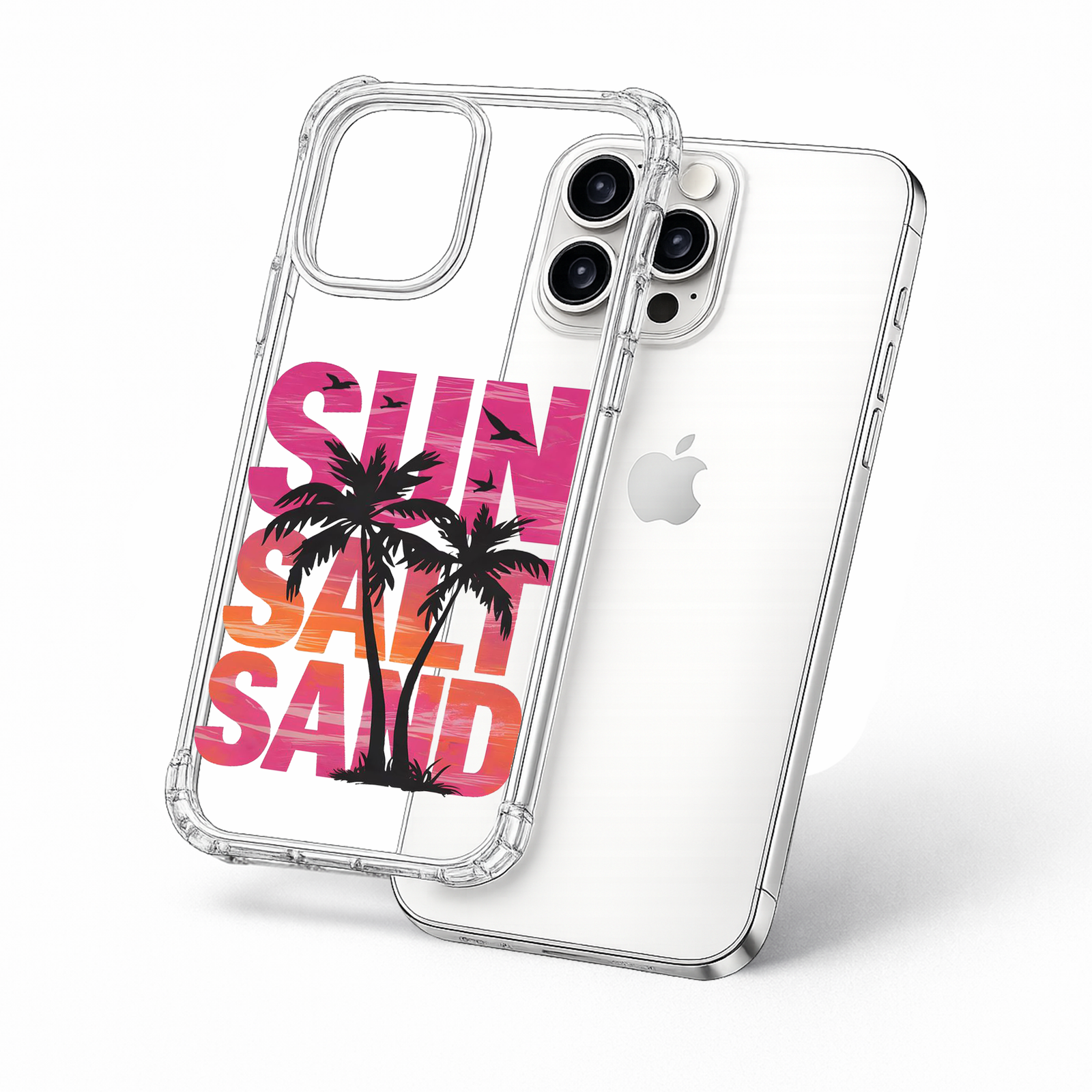 Sunset Palm Tree Beach iPhone Case , Samsung Case, Tropical Summer Vacation Phone Cover, MagSafe Case