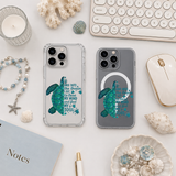 Sea Turtle Ocean Quote iPhone Case , Samsung Case, Marine Life Beach Lover Phone Cover, MagSafe Case