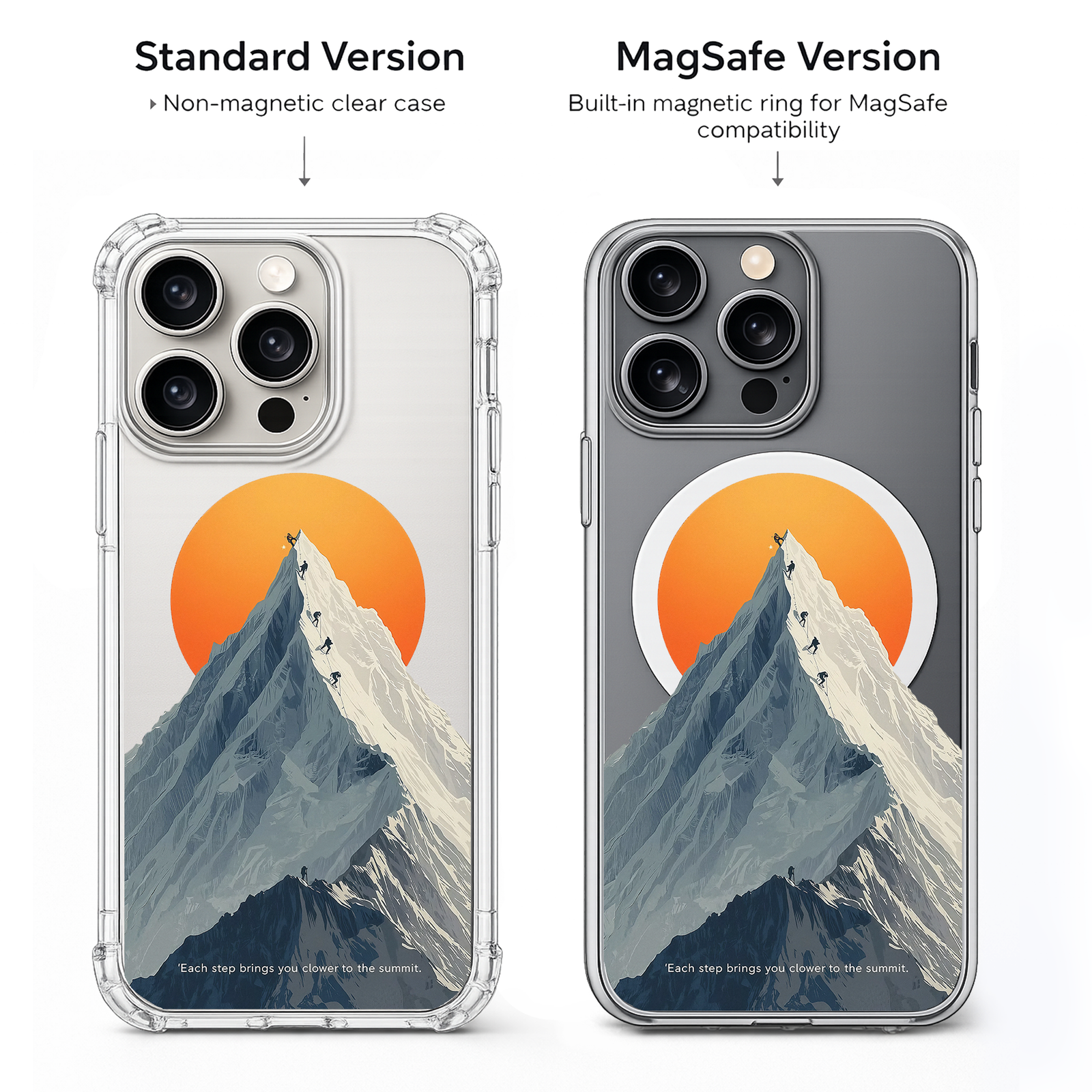 Mountain Climbing Adventure iPhone Case , Samsung Case, Hiking Summit Nature Phone Cover, MagSafe Case