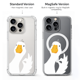 Cute Duck OK Gesture iPhone Case , Samsung Case, Funny Goose Cartoon Phone Cover, MagSafe Case