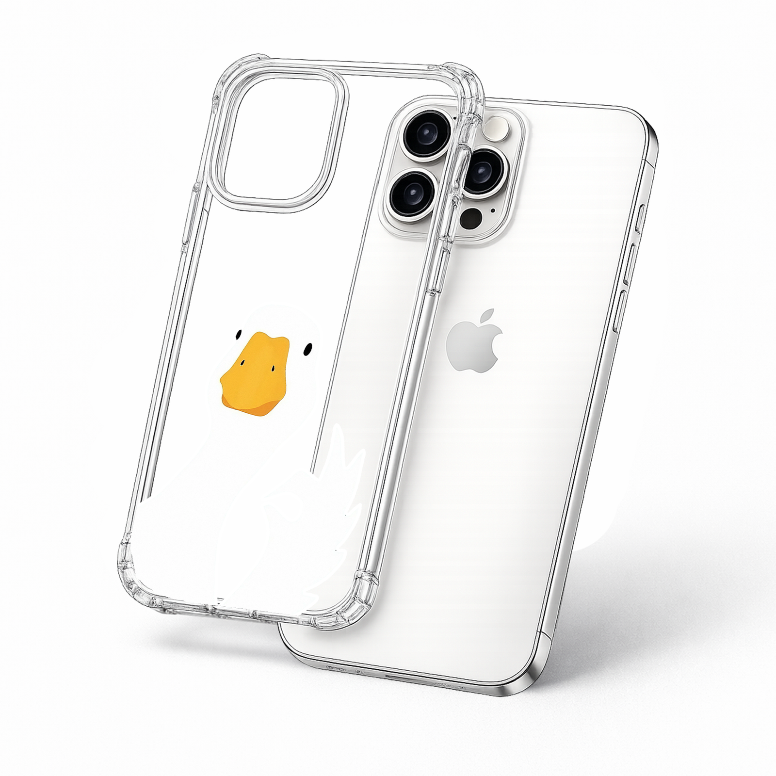 Cute Duck OK Gesture iPhone Case , Samsung Case, Funny Goose Cartoon Phone Cover, MagSafe Case