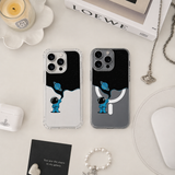 Astronaut Painting Space iPhone Case , Samsung Case, Galaxy Planet Art Phone Cover, MagSafe Case