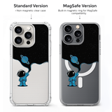 Astronaut Painting Space iPhone Case , Samsung Case, Galaxy Planet Art Phone Cover, MagSafe Case