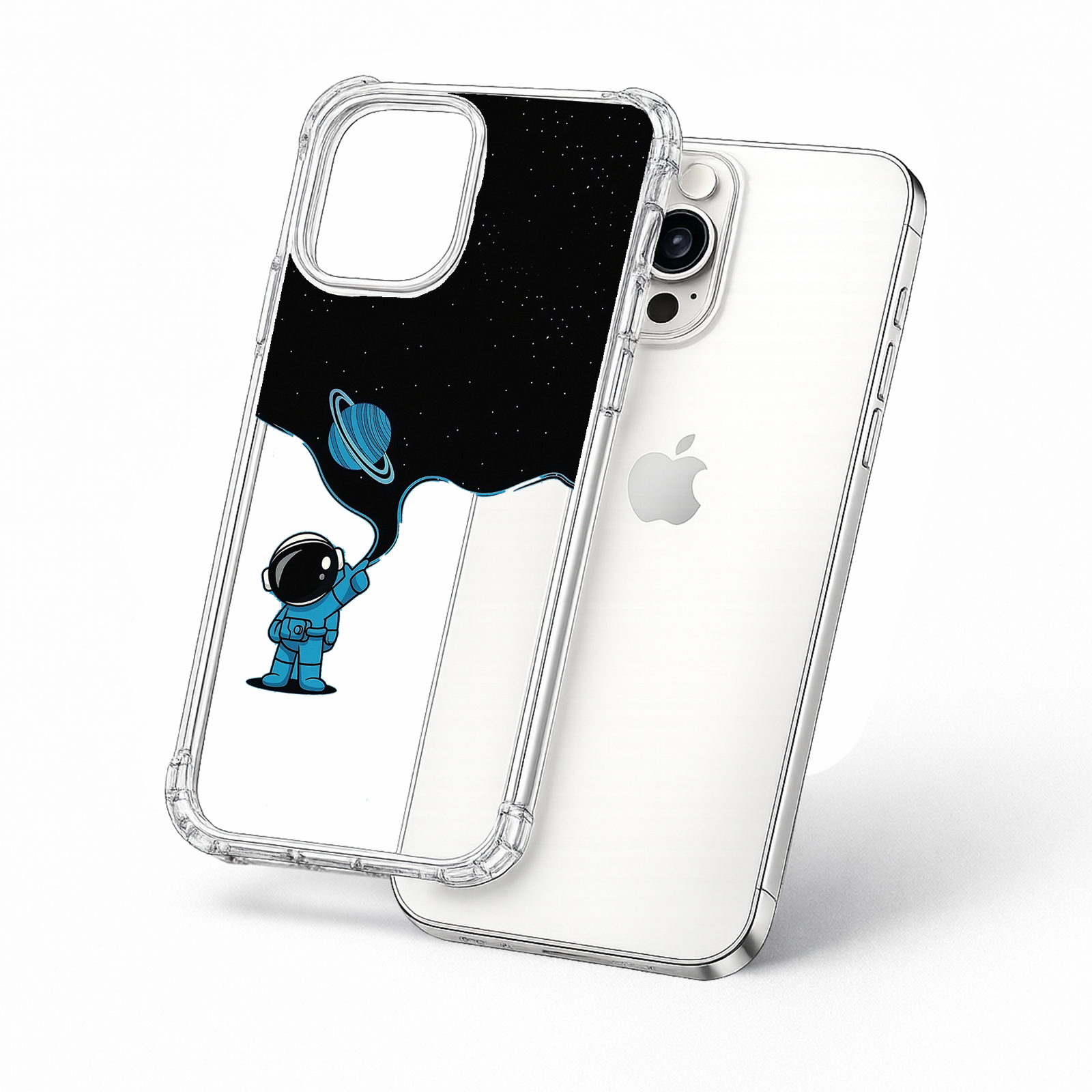 Astronaut Painting Space iPhone Case , Samsung Case, Galaxy Planet Art Phone Cover, MagSafe Case
