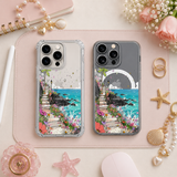 Coastal Flower Path iPhone Case , Samsung Case, Seaside Garden Landscape Phone Cover, MagSafe Case