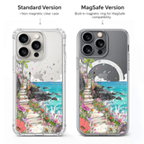 Coastal Flower Path iPhone Case , Samsung Case, Seaside Garden Landscape Phone Cover, MagSafe Case
