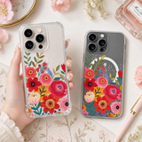 Colorful Floral Bouquet iPhone Case , Samsung Case, Watercolor Flower Art Phone Cover, MagSafe Case