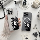 Cute Dinosaur iPhone Case , Samsung Case, Kawaii Dino Clear Phone Case, MagSafe Compatible Animal Phone Cover Gift for Dino Lovers