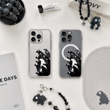 Cute Dinosaur iPhone Case , Samsung Case, Kawaii Dino Clear Phone Case, MagSafe Compatible Animal Phone Cover Gift for Dino Lovers