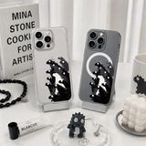 Cute Dinosaur iPhone Case , Samsung Case, Kawaii Dino Clear Phone Case, MagSafe Compatible Animal Phone Cover Gift for Dino Lovers