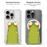 Funny Frog iPhone Case , Samsung Case, Cute Frog Clear Phone Case, MagSafe Compatible Animal Phone Cover Kawaii Frog Gift