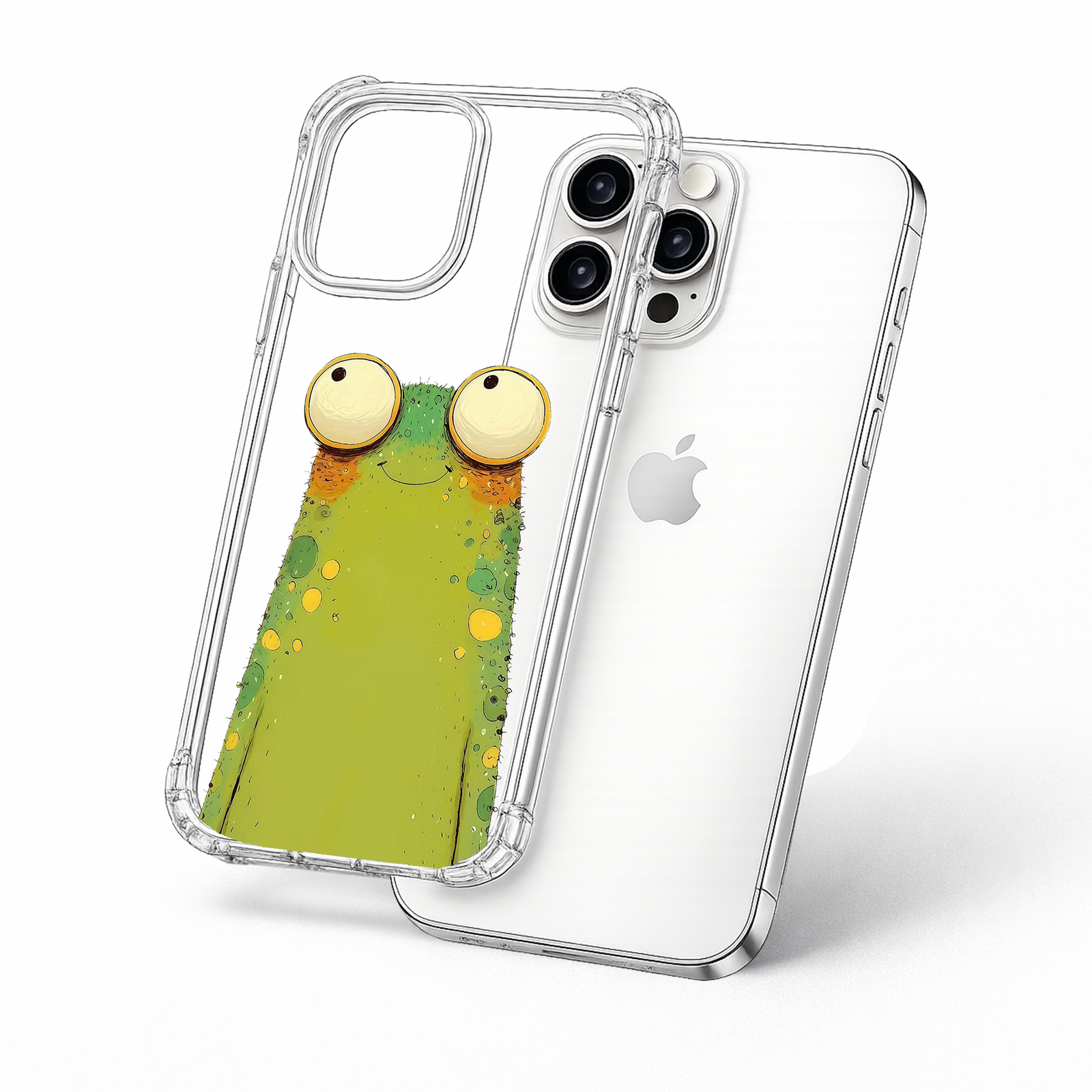 Funny Frog iPhone Case , Samsung Case, Cute Frog Clear Phone Case, MagSafe Compatible Animal Phone Cover Kawaii Frog Gift