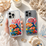 Ocean Coral Reef iPhone Case , Samsung Case, Tropical Fish Clear Phone Case, MagSafe Compatible Sea Life Phone Cover