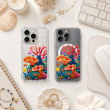 Ocean Coral Reef iPhone Case , Samsung Case, Tropical Fish Clear Phone Case, MagSafe Compatible Sea Life Phone Cover