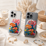 Ocean Coral Reef iPhone Case , Samsung Case, Tropical Fish Clear Phone Case, MagSafe Compatible Sea Life Phone Cover