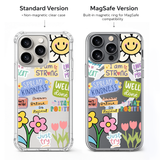 Positive Quotes iPhone Case , Samsung Case, Motivational Sticker Clear Phone Case, MagSafe Compatible Cute Affirmation Cover