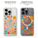 Weird Little Heart Happy iPhone Case , Samsung Case, Colorful Motivational Clear Phone Case, MagSafe Compatible Positive Quote Cover