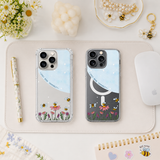 Bee Yourself iPhone Case , Samsung Case, Cute Bee Floral Clear Phone Case, MagSafe Compatible Positive Nature Cover