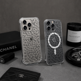 Creepy HA Pattern iPhone Case , Samsung Case, Dark Horror Typography Clear Phone Case, MagSafe Compatible Gothic Cover