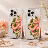 Floral Snake iPhone Case , Samsung Case, Botanical Serpent Clear Phone Case, MagSafe Compatible Nature Goth Cover