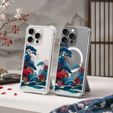 Japanese Garden Landscape iPhone Case , Samsung Case, Oriental Nature Clear Phone Case, MagSafe Compatible Scenic Art Cover