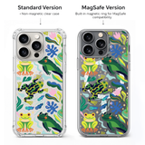 Cute Frog Pond iPhone Case , Samsung Case, Playful Amphibian Clear Phone Case, MagSafe Compatible Nature Pattern Cover