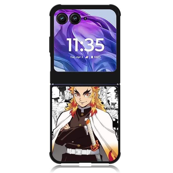 kimetsu no yaiba rengoku anime Motorola Moto Razr Plus 2024 , Moto Razr+ 2024 Case