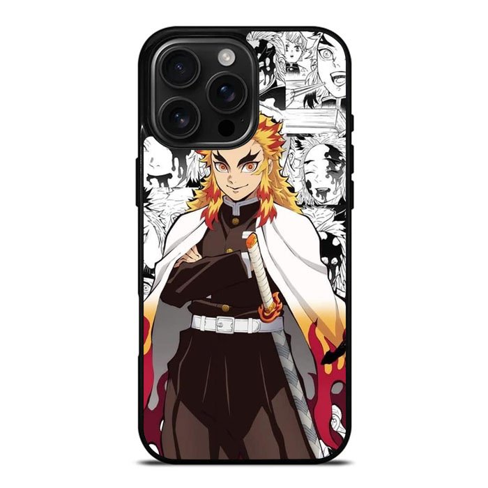 Kimetsu No Yaiba Rengoku Anime iPhone 16 Pro Max Case DC0992
