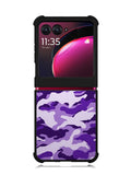 Purple Camouflage Motorola Moto Razr Plus 2023 , Moto Razr+ 2023 Case