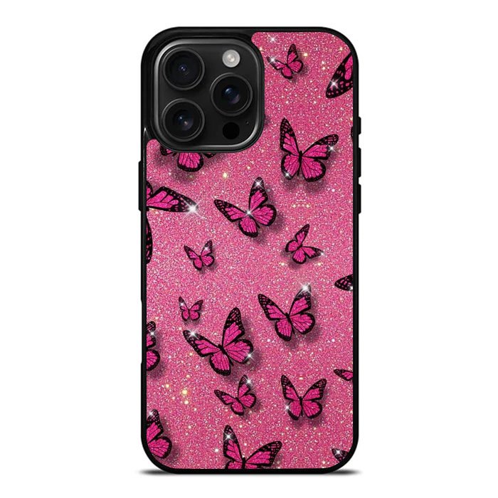 Butterfly Glitter iPhone 16 Pro Max Case DC0277