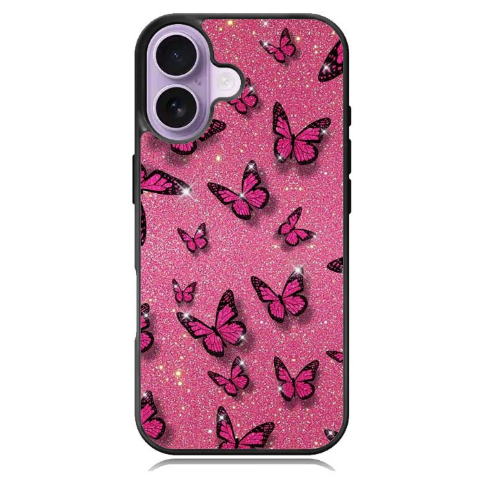 Butterfly Glitter iPhone 16 Plus Case DC0277