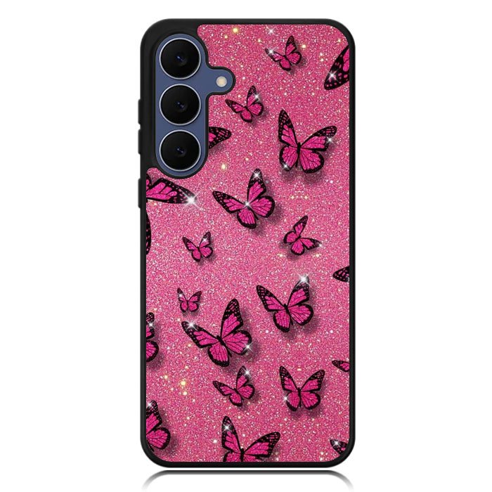 Butterfly Glitter Samsung Galaxy S24 Plus , Samsung Galaxy S24+ Case DC0277
