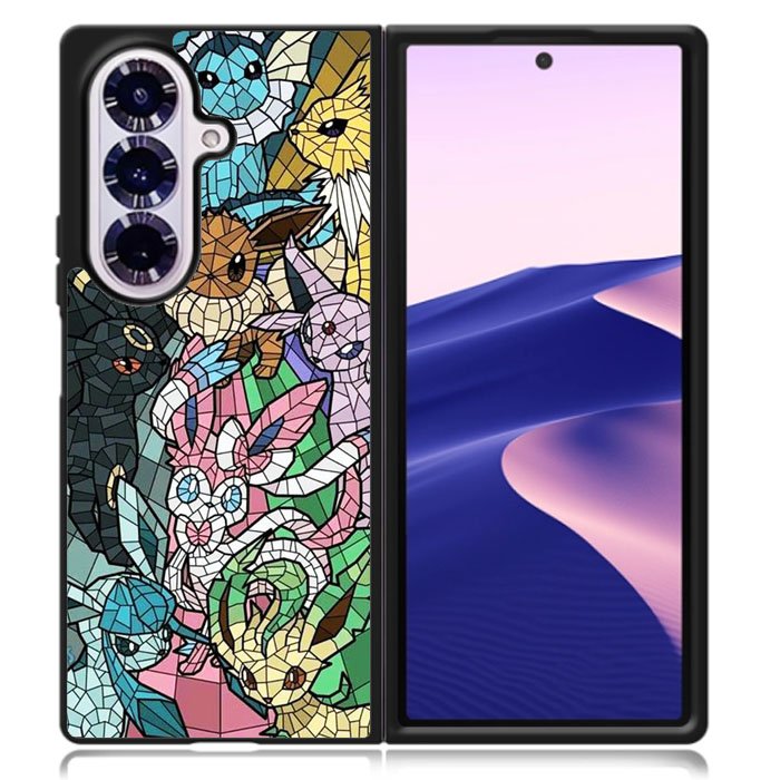 Pokemon Stained Glass Samsung Galaxy Z Fold 7 Case DC1495