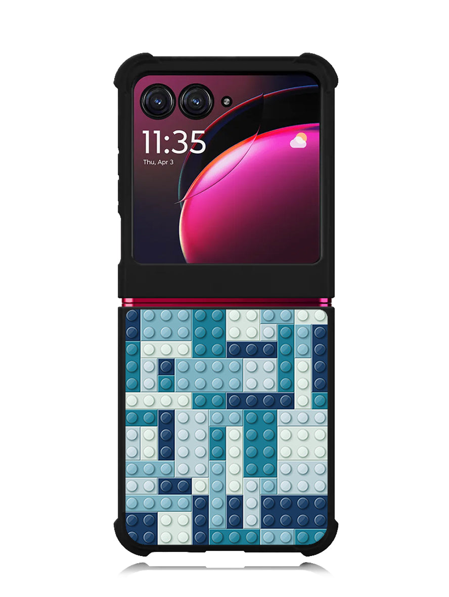 Lego blue Motorola Moto Razr Plus 2023 , Moto Razr+ 2023 Case