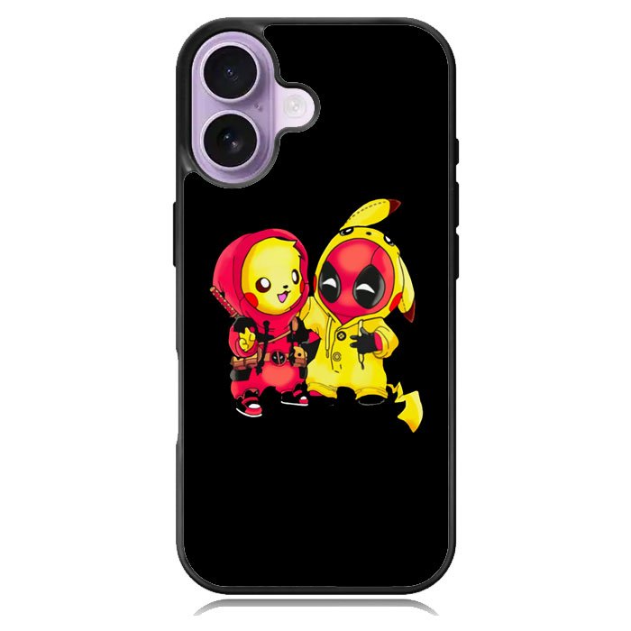 Pikachu Pokemon And Deadpool iPhone 16 Plus Case DC1431
