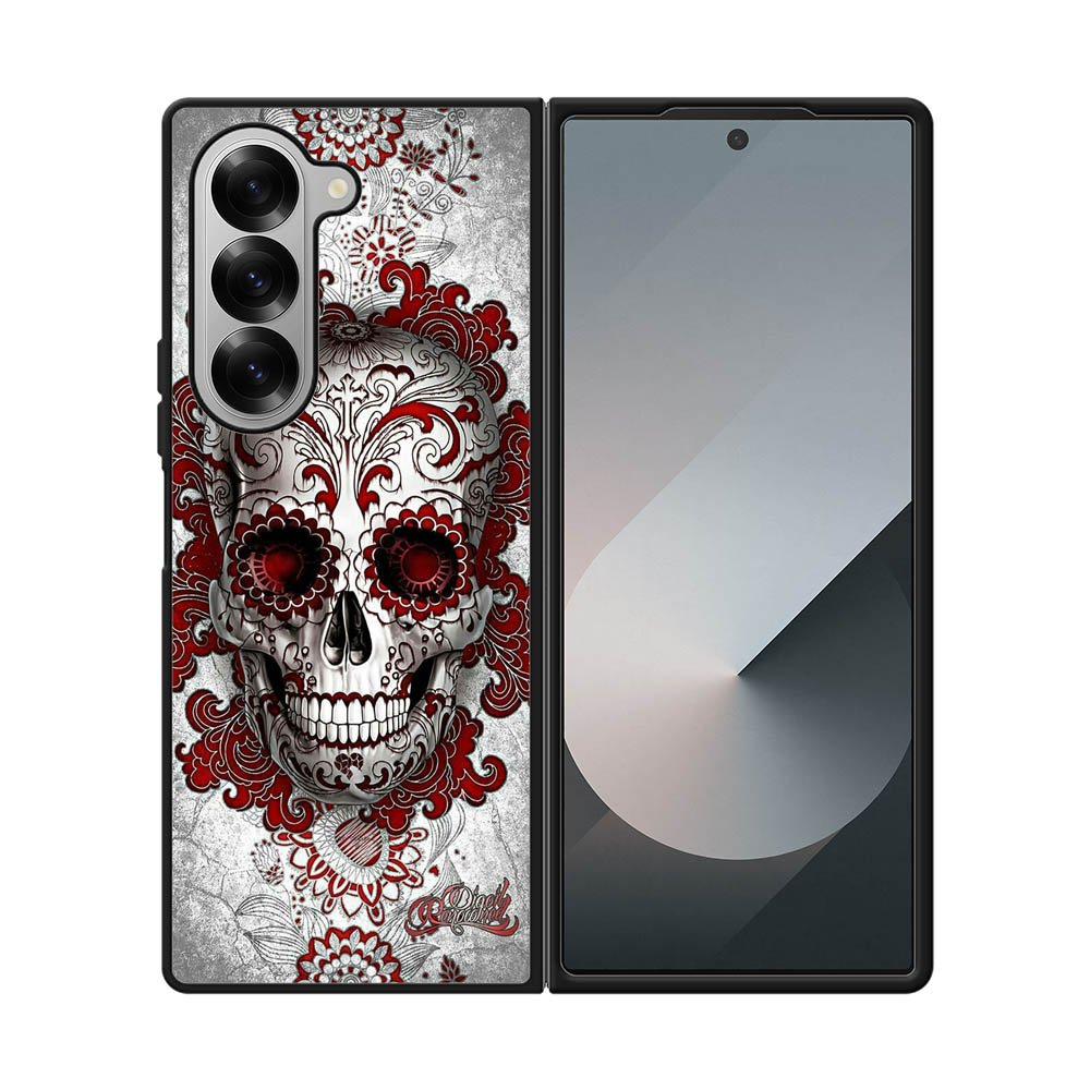 sugar skull tattoo Samsung Galaxy Z Fold 7 5G Case
