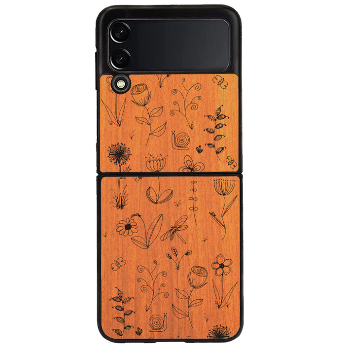 Botanical Plants Wood Samsung Galaxy Z Flip 4 5G 2022 Case