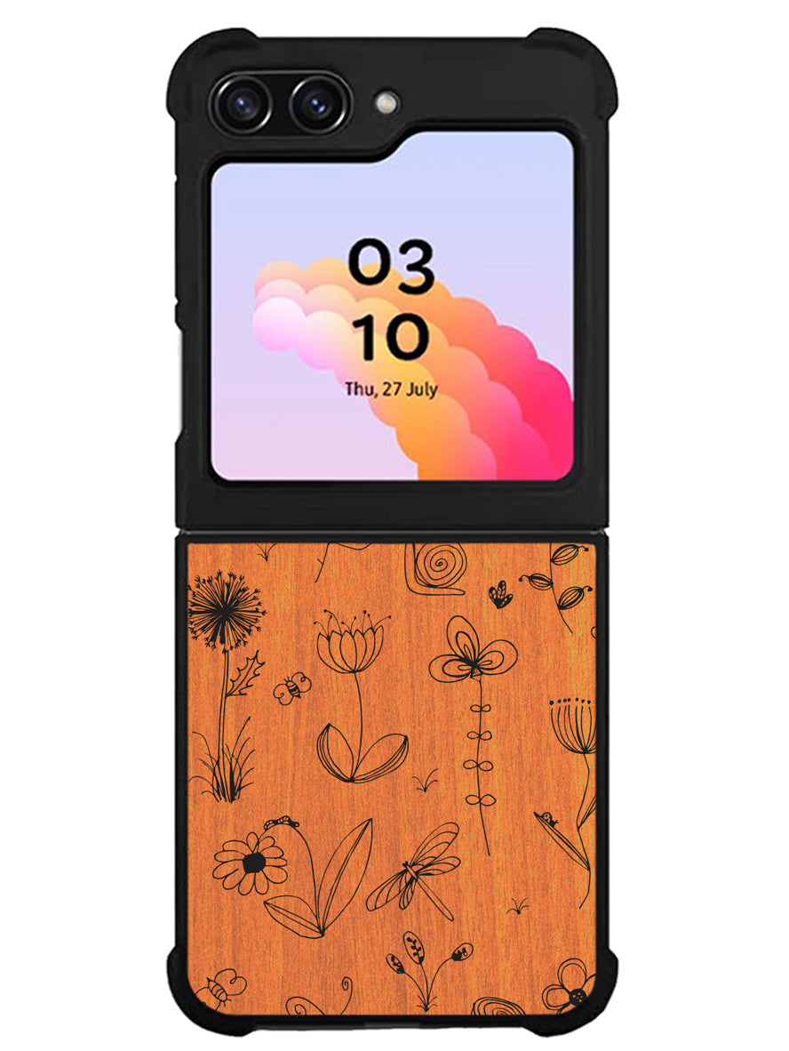 Botanical Plants Wood Samsung Galaxy Z Flip 5 5G 2023 Case