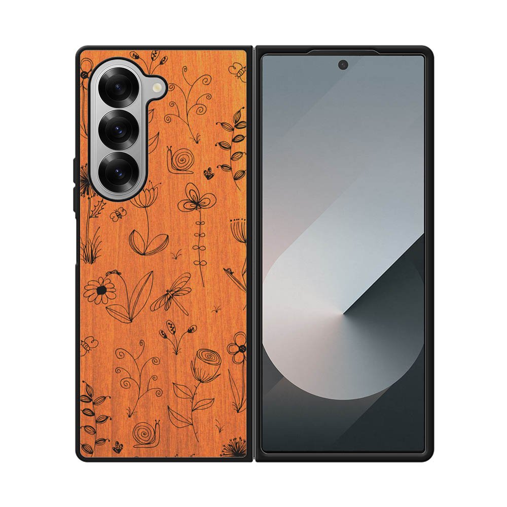 Botanical Plants Wood Samsung Galaxy Z Fold 7 5G Case