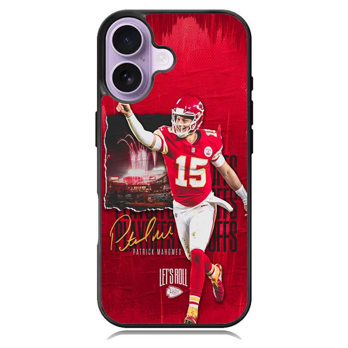 Patrick Mahomes Wallpaper iPhone 16 Case DC1384